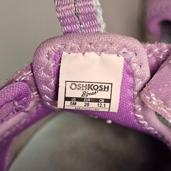 OshKosh Everplay Flexible Outsole Bump Toe Sandal Purple Lilac Toddler Size 5 - Picture 6 of 6